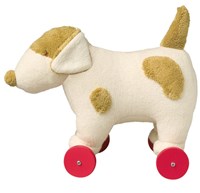 Trousselier chien en peluche sur roulettes 32 cm jouet à tirer