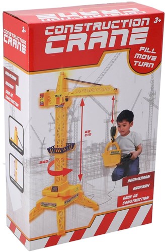 KiddyGo grue jouet avec commande par câble et lumière - véhicule de chantier