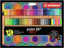 STABILO Fineliner point 88 - ARTY Set 65 kleuren premium etui