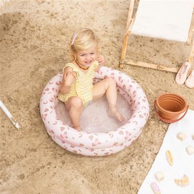 Swim Essentials baby zwembad panterprint oudroze - 60 cm opblaasbaar-3