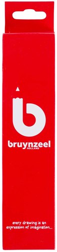 Bruynzeel grafietpotlood HB zwart-rood met gum - schoolpotlood