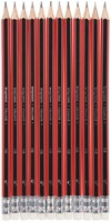 Bruynzeel grafietpotlood HB zwart-rood met gum - schoolpotlood-2