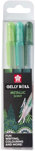 Sakura stylos gel métalliques set - Gelly Roll Forest 3 pièces vert