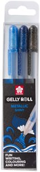 Sakura stylos gel métalliques set - Gelly Roll Ocean 3 pièces effet brillant