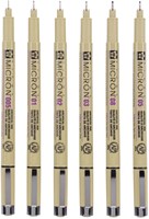 Sakura set de feutres fins - 6 stylos noirs Pigma Micron pour dessin-3