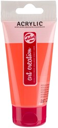 Peinture acrylique tube 75ml orange fluo pour peinture et loisirs créatifs