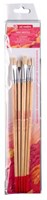 Art Creation set de pinceaux soies de porc peinture 5 pièces pour enfants et adultes