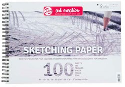 Papier à dessin A3 blanc 90g 100 feuilles pour croquis et dessins