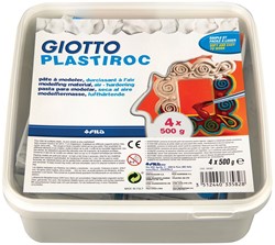 Giotto pâte à modeler 2kg en boîte hermétique - 4 x 500g