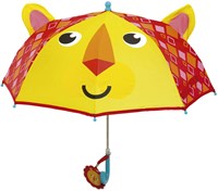 Fisher-Price paraplu enfant lion jaune-rouge 70 cm - parapluie animal joyeux-2