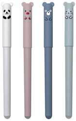 Uitwisbare gelpen The Littlies met dierendop en gum - blauw