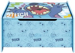 Lobbes houten speelgoedkist Stitch blauw 62,5x40x37cm opbergbox