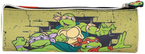 Lobbes etui Ninja Turtles - cilindrisch, groen, 21x7x7 cm, polyester