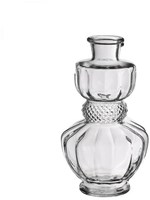 Vase verre décoratif transparent 8,5x15cm design clair