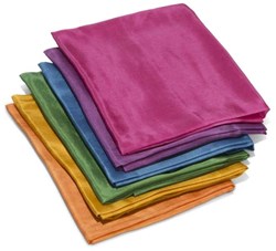 Filges foulards de jeu en soie 90x90 cm - 6 couleurs vives jouet