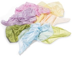 Filges foulards en soie jouet 90x90 cm - 6 couleurs pastel