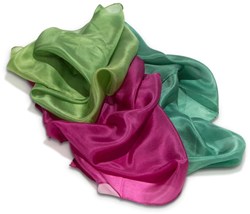 Filges foulards en soie jouet été lot 55x55 cm 3 pièces