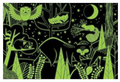 Mudpuppy puzzel Glow in Dark - In het bos - 100 stukjes - legpuzzel-3