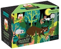 Mudpuppy puzzel Glow in Dark - In het bos - 100 stukjes - legpuzzel