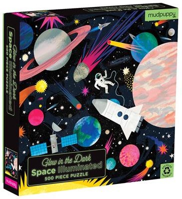 Mudpuppy puzzel ruimte - Glow in the Dark puzzel 500 stukjes-2