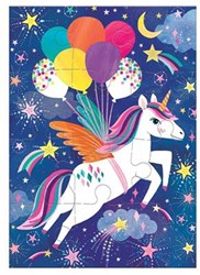 Mudpuppy puzzel verjaardag eenhoorn - unicorn party kaart puzzel