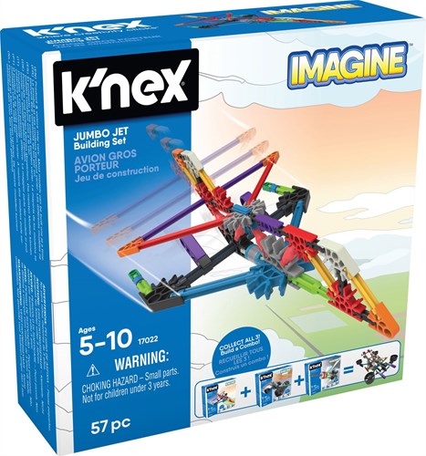 K'nex bouwset Jumbo Jet - constructiespeelgoed vliegtuig 57-delig-3