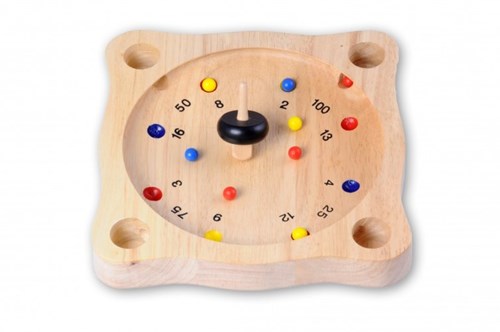 HOT Sports + Toys houten Tiroler roulette spel met tol en ballen
