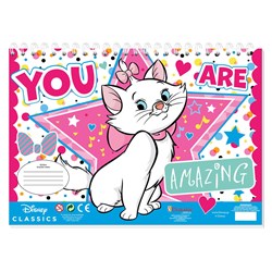 Disney livre de coloriage Marie Cat avec stickers et pochoir - carnet créatif