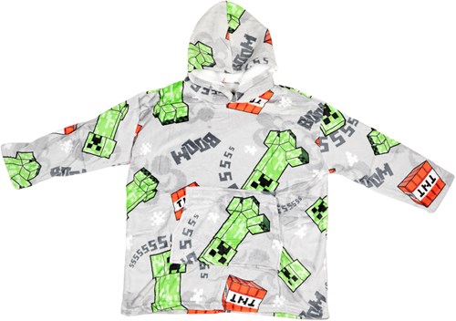 Minecraft Kinder Fleece Hoodie Deken Trui, 7-14 jaar-3