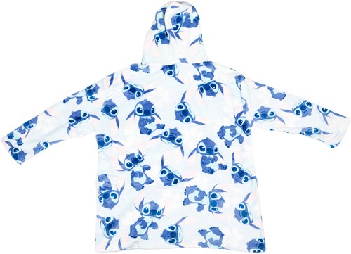 Stitch fleece hoodie deken trui voor kinderen 7-14 jaar blauw