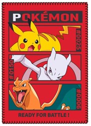 Fleece deken Pokémon polar 100x140cm - zachte kinderplaid Pokémon