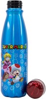Super Mario gourde aluminium enfant 600ml bouteille d'eau bleue-3