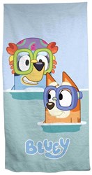 Lobbes Bluey strandlaken - Kinder badhanddoek 140x70cm katoen