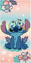Lobbes strandlaken Stitch en Scrump 70x140 cm polyester badhanddoek