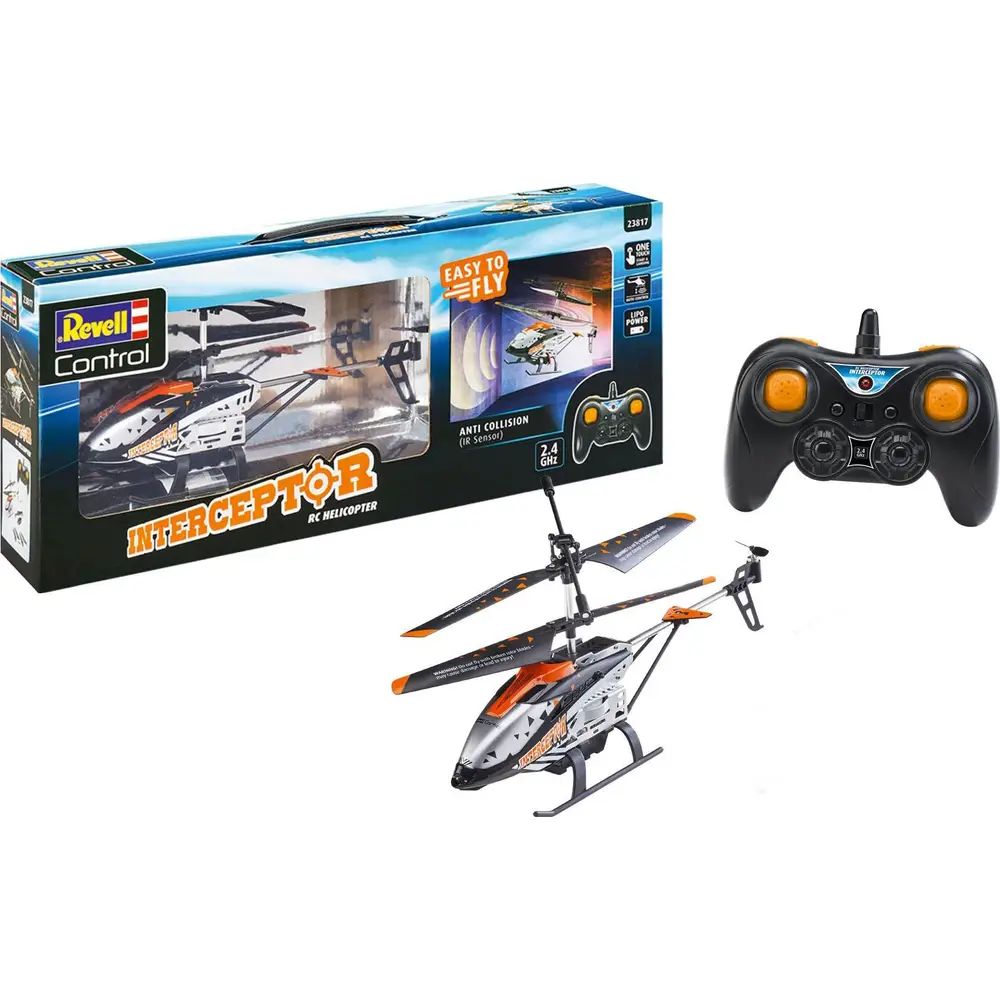 Revell Hélicoptère RC Interceptor - Anti Collision - 3 canaux - 24 cm