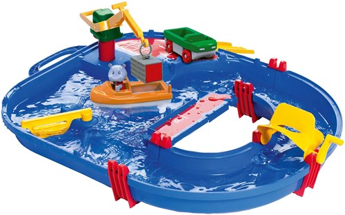 Aquaplay waterbaan Startset 1501 - Speelgoed haven met Wilma nijlpaard-2