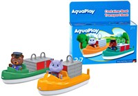 Aquaplay bateau porte-conteneurs - set de bateaux jouets de transport avec figurines-2