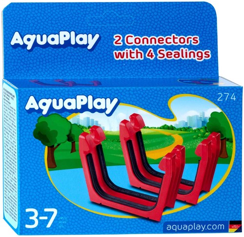 Aquaplay connecteur circuit d'eau avec joints en caoutchouc - 2 pièces