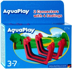 AquaPlay verbindingsstuk met rubberen afsluitingen - 2 stuks