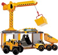 Dickie station de construction jouet avec grue, lumière et son - véhicules Volvo-2