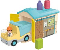 Playmobil bouwplaats Junior Werkman met sorteer-garage speelgoedset-3