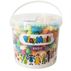 PlayMais bouwstenen emmer - 500-delig knutselmateriaal biologisch