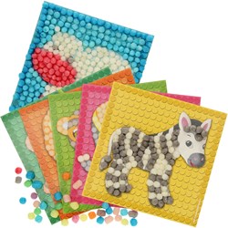 PlayMais Mosaic Kaarten Versieren Dierentuin