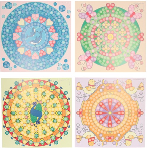PlayMais cartes mosaïque kit créatif mandala décoration enfants-2