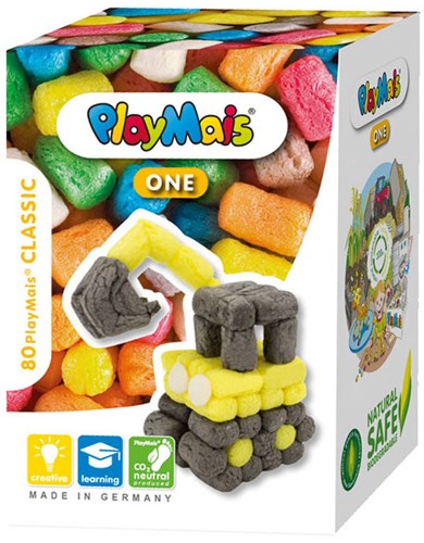 PlayMais kit de construction pelleteuse - jouet créatif (>70 pièces)
