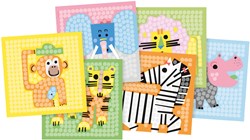PlayMais set mosaïque cartes animaux jouet créatif coloré