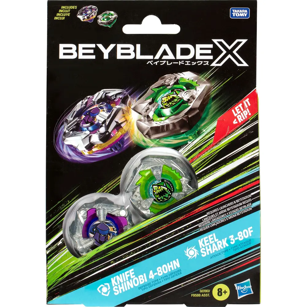 Hasbro Beyblade X Dual Pack vechttollen set voor kinderen