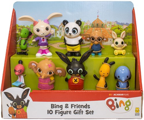 Spectron Bing speelfiguren set - 10 stuks - Bing speelgoedfiguren