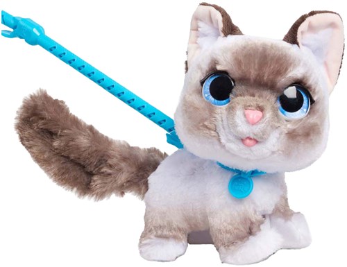 Spectron FurReal interactieve kat pluche knuffel met riem en geluid-2