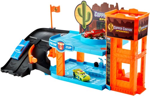 Fisher-Price Disney Cars garage Glow Racers met 3 auto's speelgoedset-2